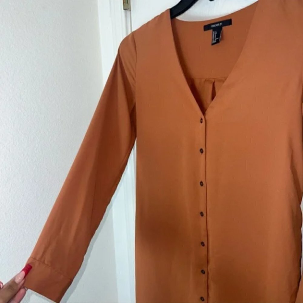 FOREVER 21 dress duster button down - Picture 3 of 5